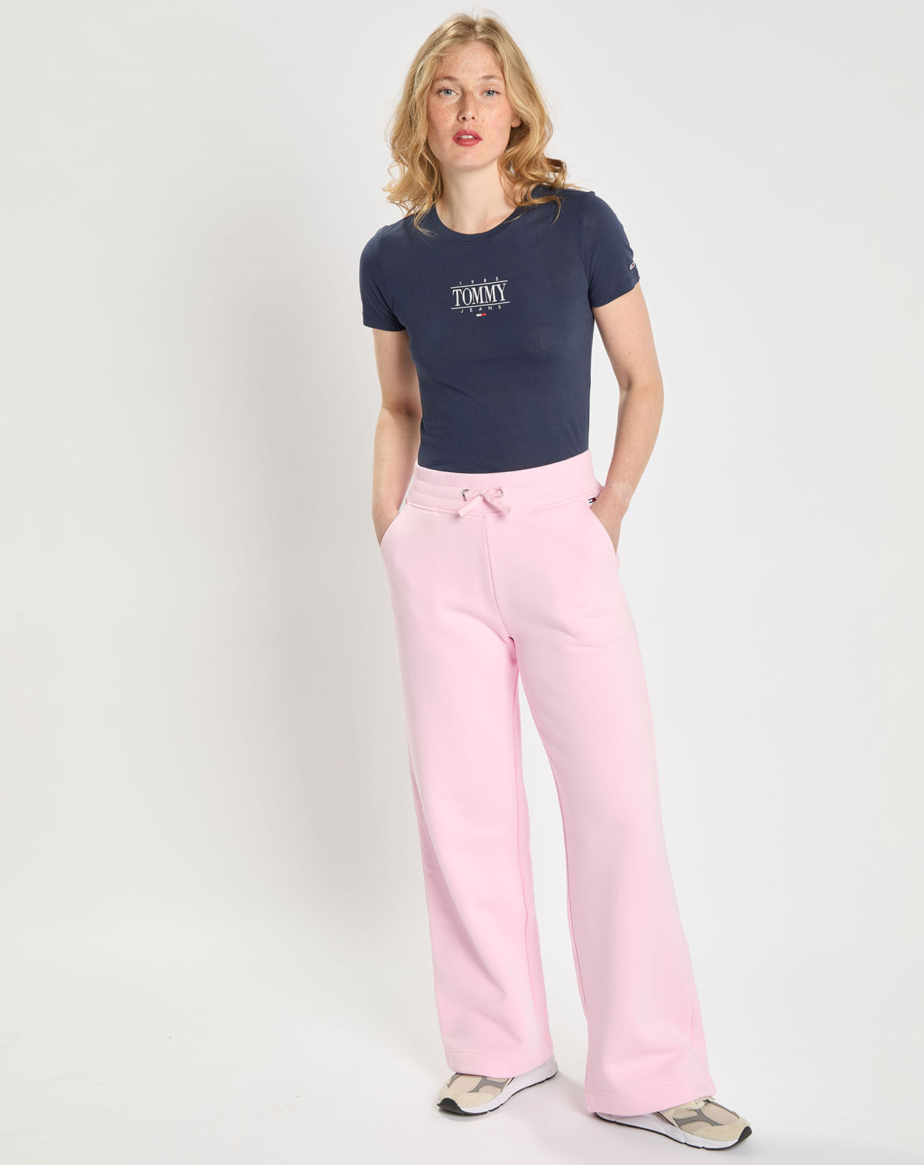 Tommy Jeans Jogging en Coton Bio mélangé  Wide rose
