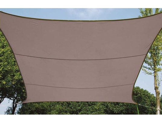 PEREL - Voile d'ombrage Voile solaire gris 3.6x3.6m GSS4360TA