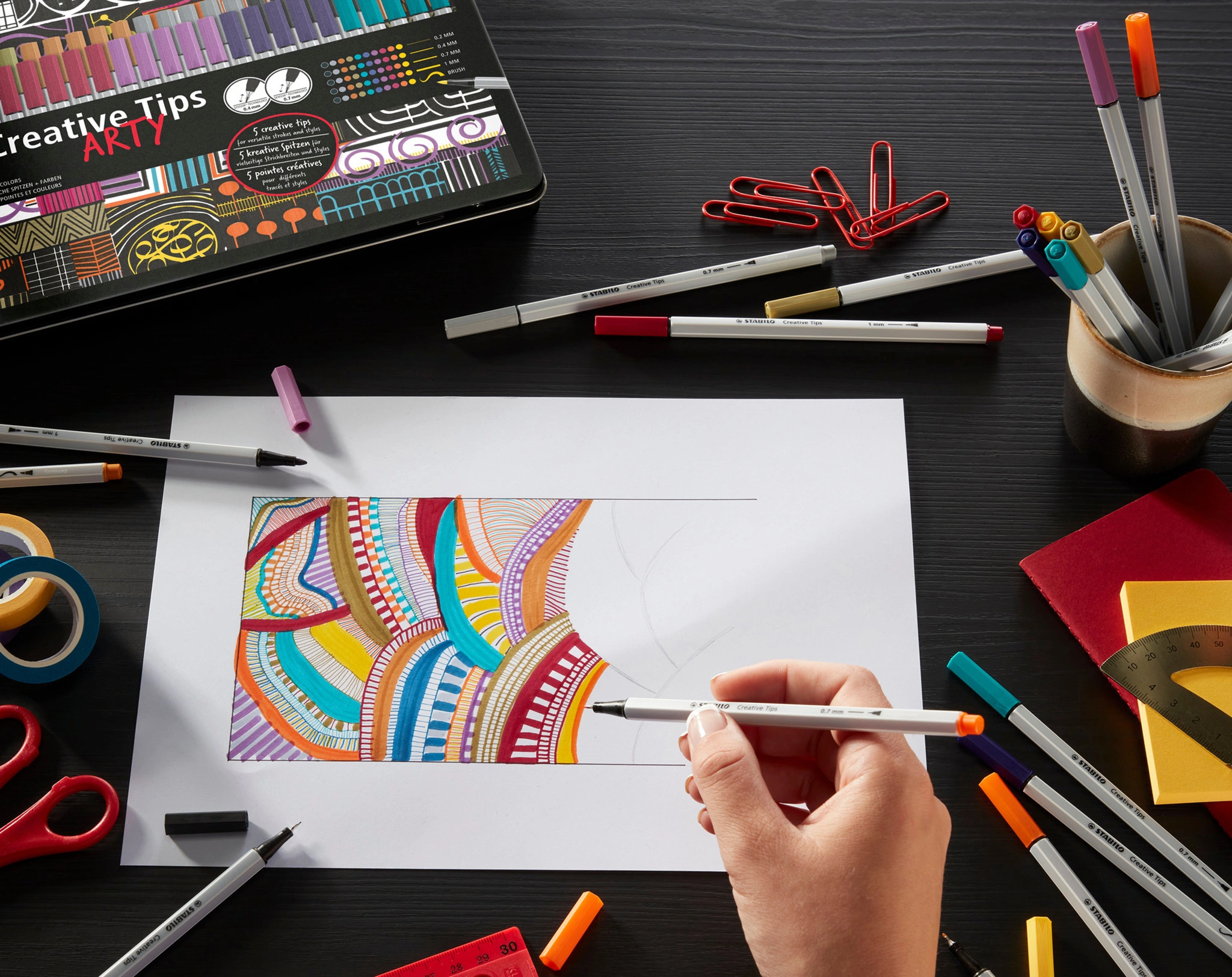 Filzstift STABILO® Creative Tips ARTY PASTEL 30er-Pack