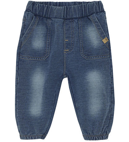 Minymo Jogginghosen - Jeansstoff - Blue Nights