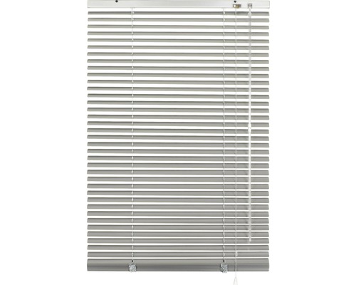 Aluminium jaloezie, zonder boren, zilver, 40x130 cm, inclusief klembeugels