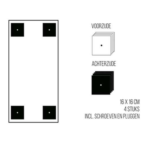 Magneetbord mat – krijtbord groengrijs 60x100 cm