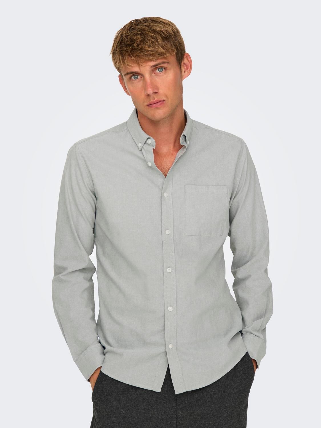 ONSALVARO Oxford Hemd Sea Spray