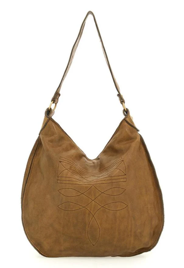 Campomaggi  Mini Threading læder skuldertaske - Burgundy
