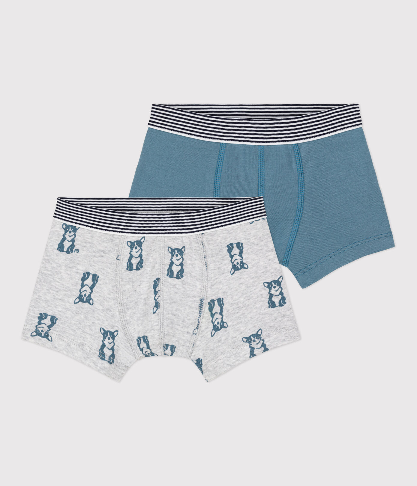 Lot de 2 boxers chien petit garçon en coton