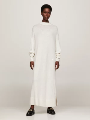 Vestido de malha midi de lã com modelagem relaxada