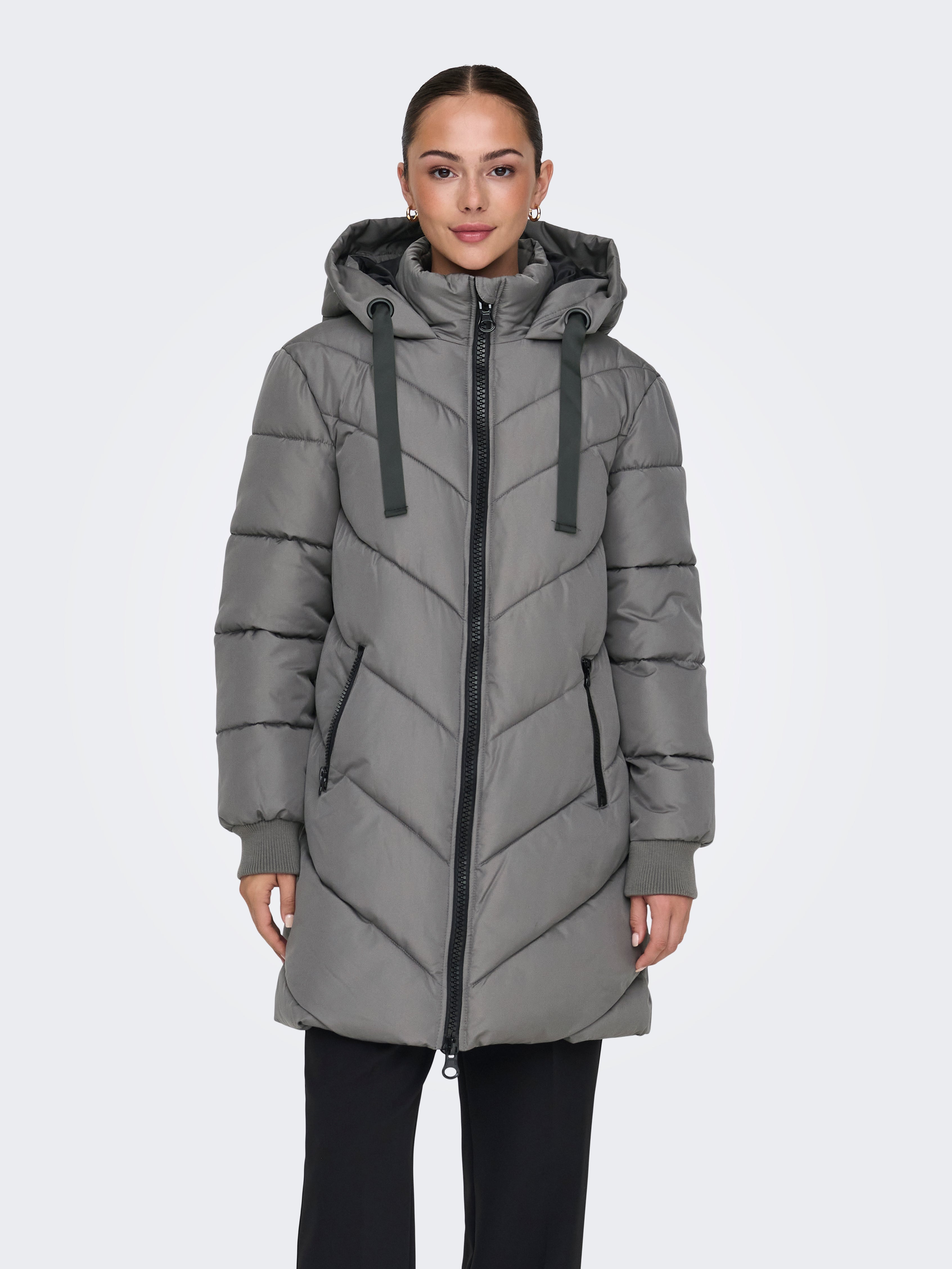JDYSKYLAR Langer Parka Steel Gray