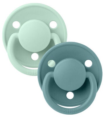 BIBS Smokk De Lux 2-pack Silicone, Nordic Mint/Island Sea