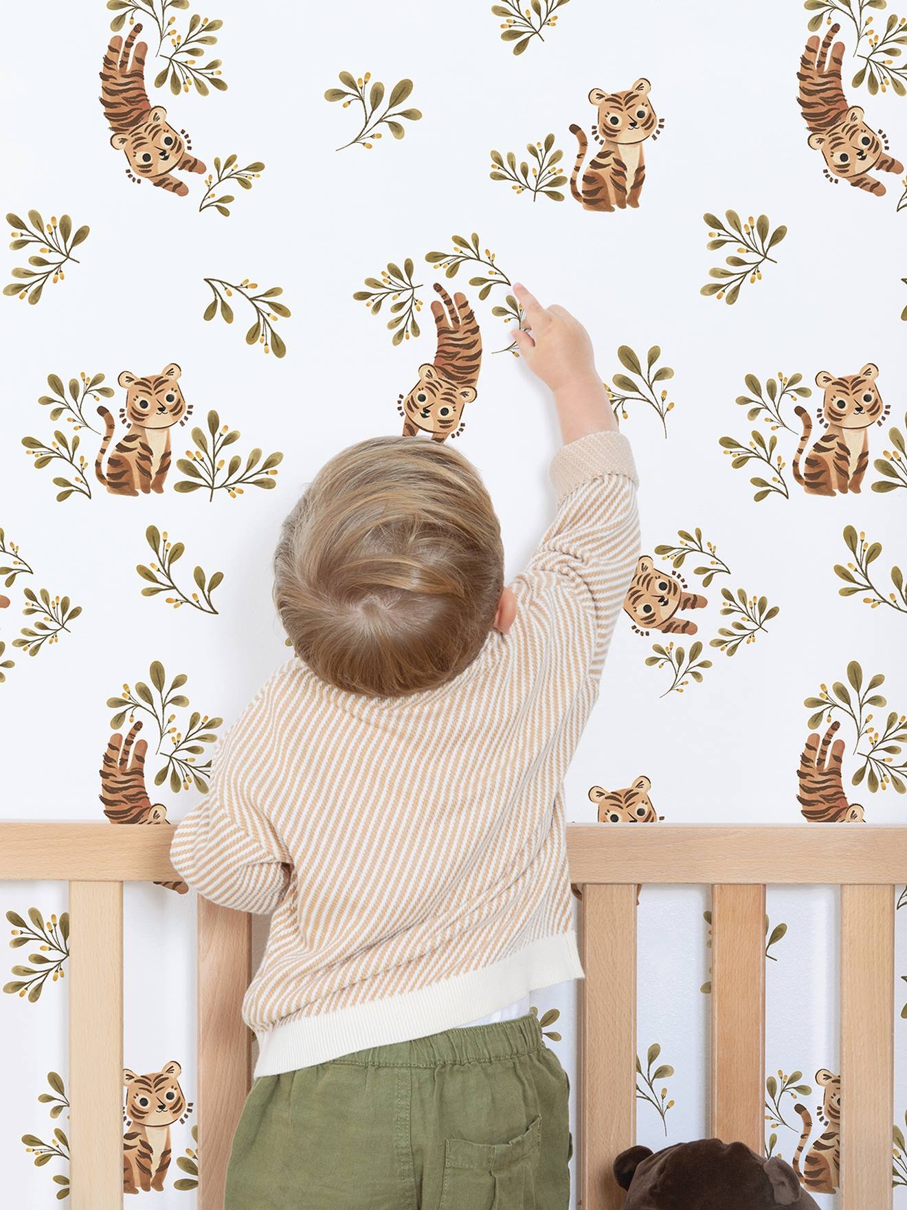 Papel de parede Brown Savannah Tiger Felidae LILIPINSO