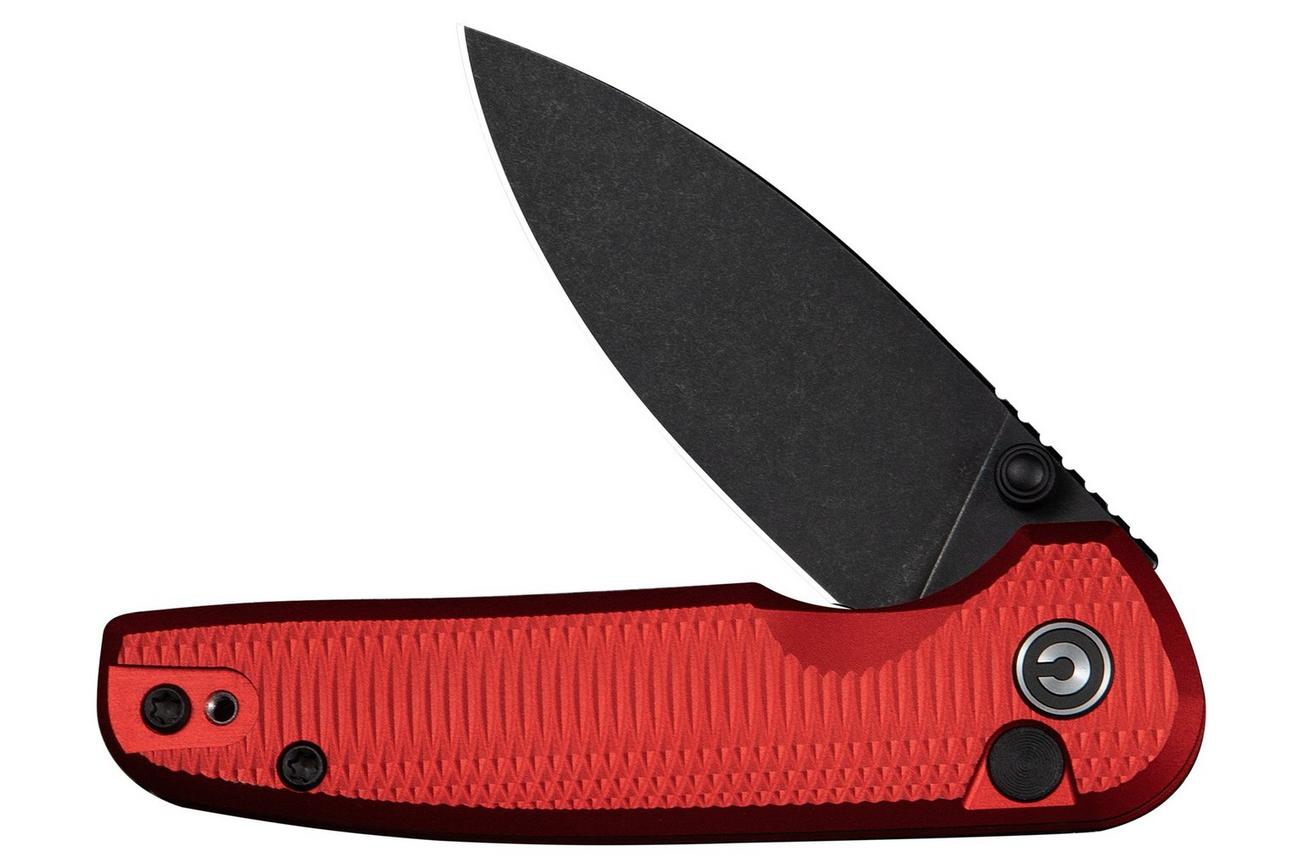 Civivi Mini Shakan C20052F-2 Blackwashed Nitro-V, Red Aluminium, zakmes