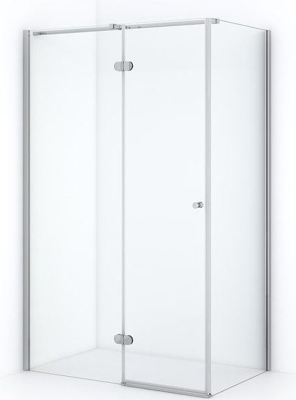 Amber Douchecabine | 120x80 cm Chroom Helder glas Draaideur Rechthoek