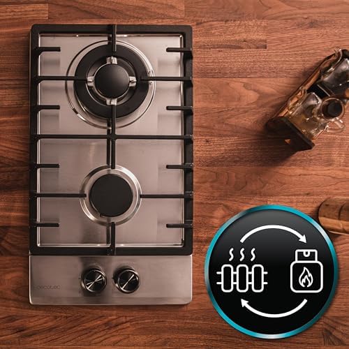 Cecotec Plaque à gaz Bolero Squad G 4200S Glass Black. Plaque à gaz avec 4 feux, finition verre noir, puissance 8000W, grilles individuelles et allumage électrique avec sécurité des vannes. : Cuisine et Maison