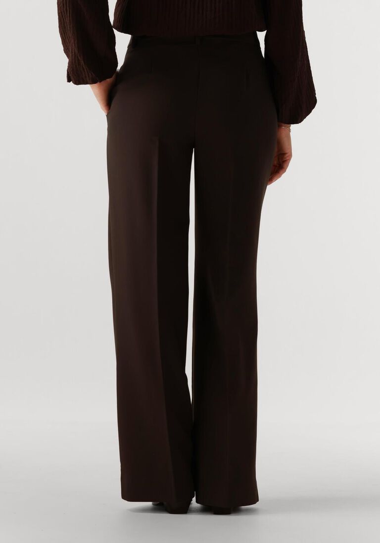 bruine co'couture wijde broek vola long wide pant