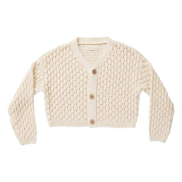 Rylee + Cru Cardigan Ella Crochet | Ecru