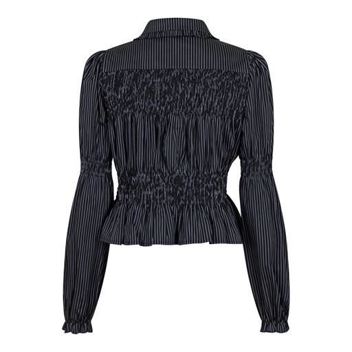 Neo Noir Kella Stripe Smock Skjorte, Sort, 40