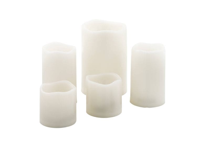 EGLO Leuchten LED-Kerzen Set SOLAR 5 Stück, Beige Kerzen mit LED Leuchte
