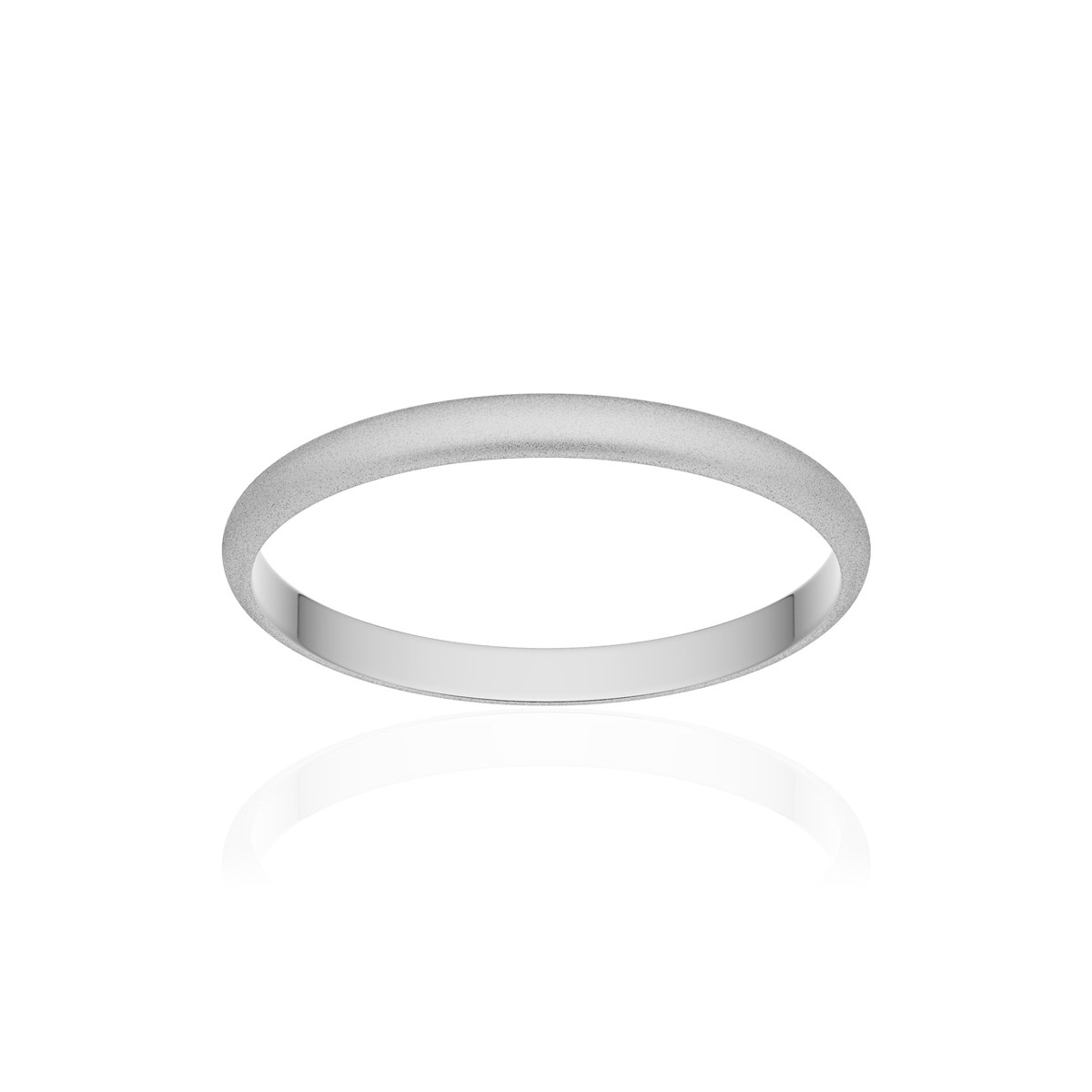 Alliance palladium 950 sablé ruban 2 mm