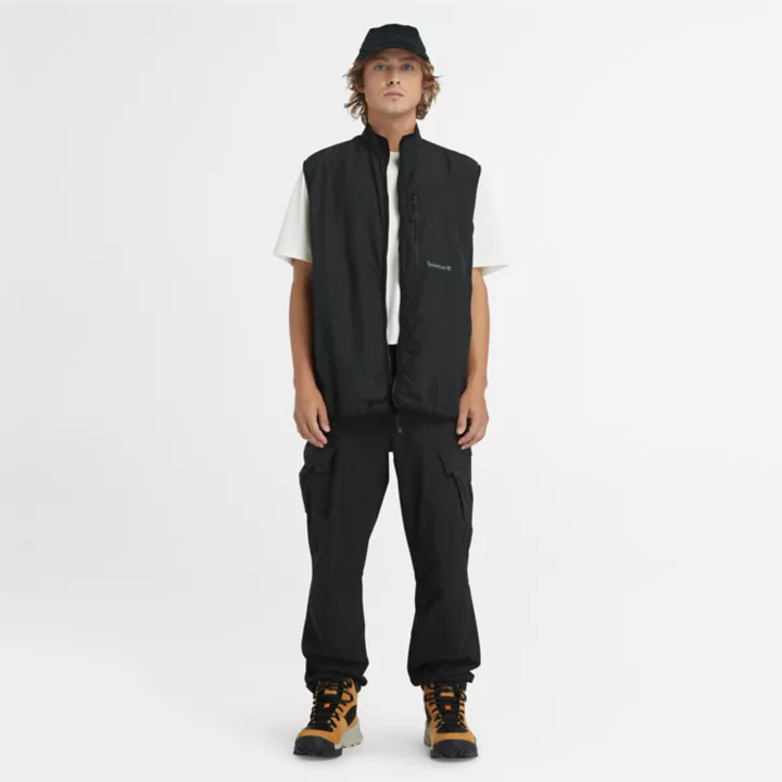 Gilet repliable Polartec ultra-léger pour homme en noir