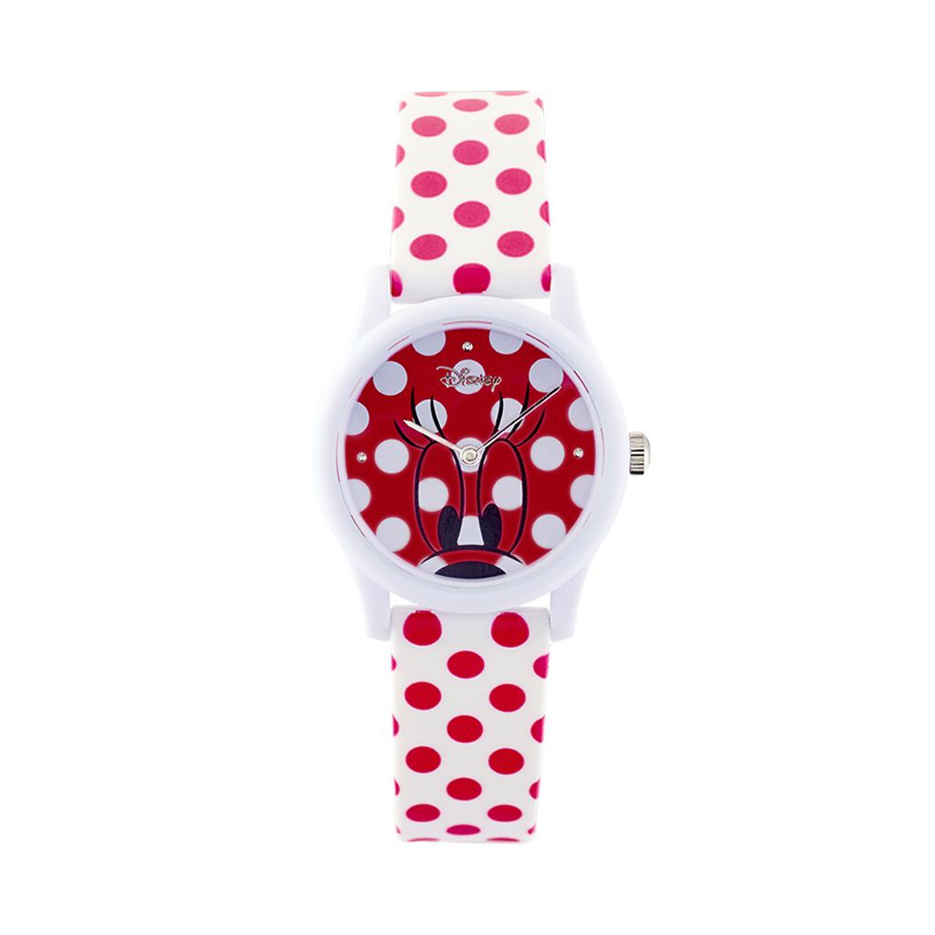 Montre  Blanc Et Rose Fushia