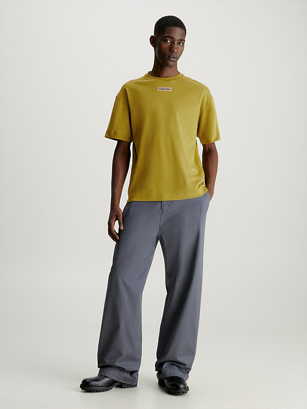 Camiseta com estampa quadriculada em algodão