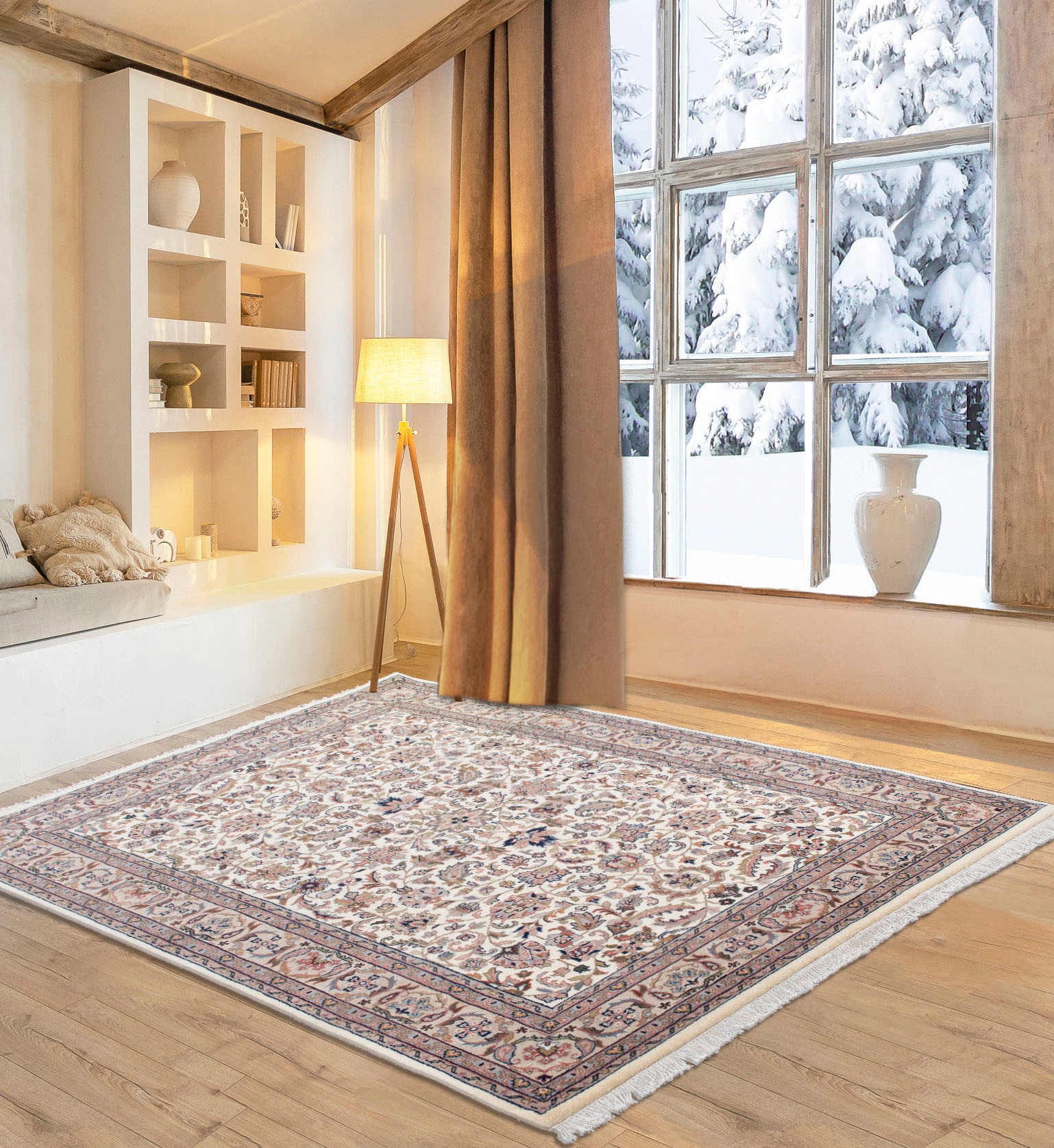 my home Orientteppich »BI Oriental« rechteckig 12 mm Höhe reine Wolle, handgeknüpft, orientalisches Design, mit Fransen