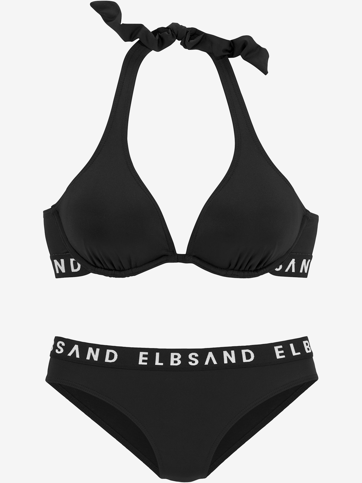 Maillot de bain à armatures ruban élastique avec marque inscrite
