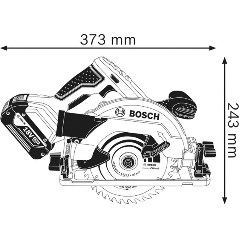 Scie circulaire sans fil Bosch Professional GKS 18V-57 G