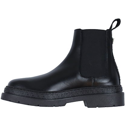 Versace Stiefel - Chelsea Kalbsleder - Black/Palladium