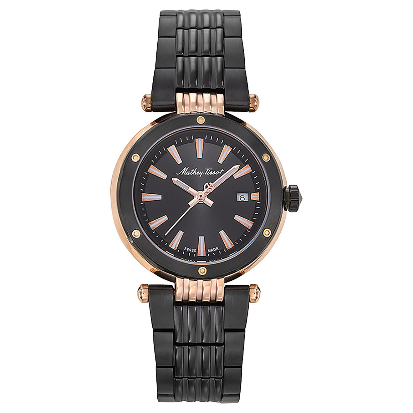 Mathey-Tissot Montre Femme Quartz en Acier Neptune noire