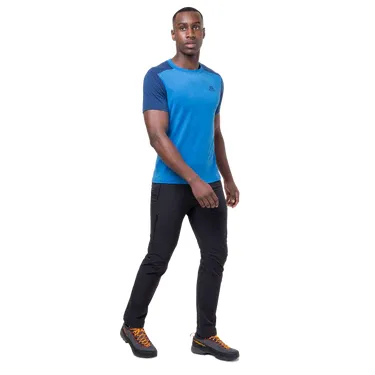 Mountain Equipment Headpoint Block Mens Tee Flint Grey/admiral