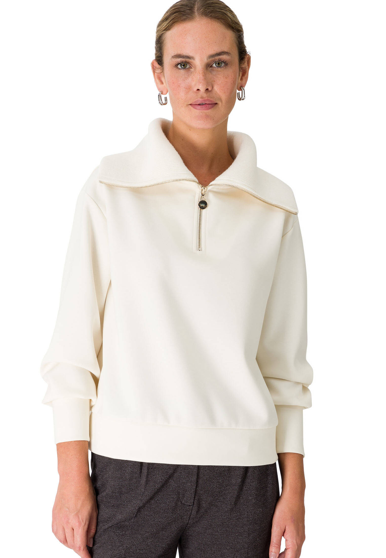 zero| Damen Sweatshirt mit Rollkragen
