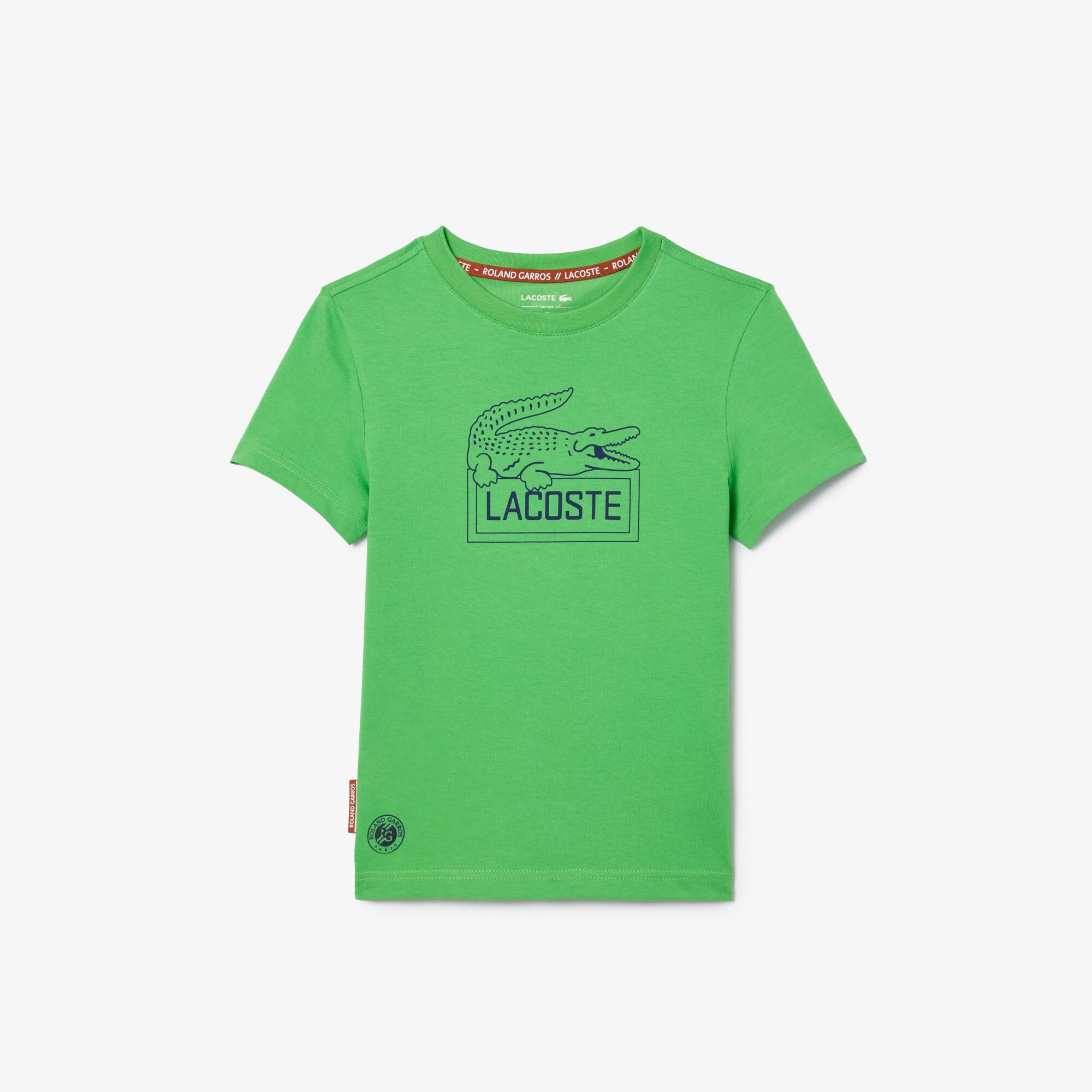 Ultra-Dry Sport Tennis-T-Shirt French Open Edition T-Shirts & Hemden - Grün - Lacoste - Kinder