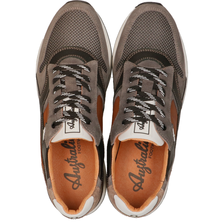 Australian Footwear Osaka leather Grey-blck-cognac