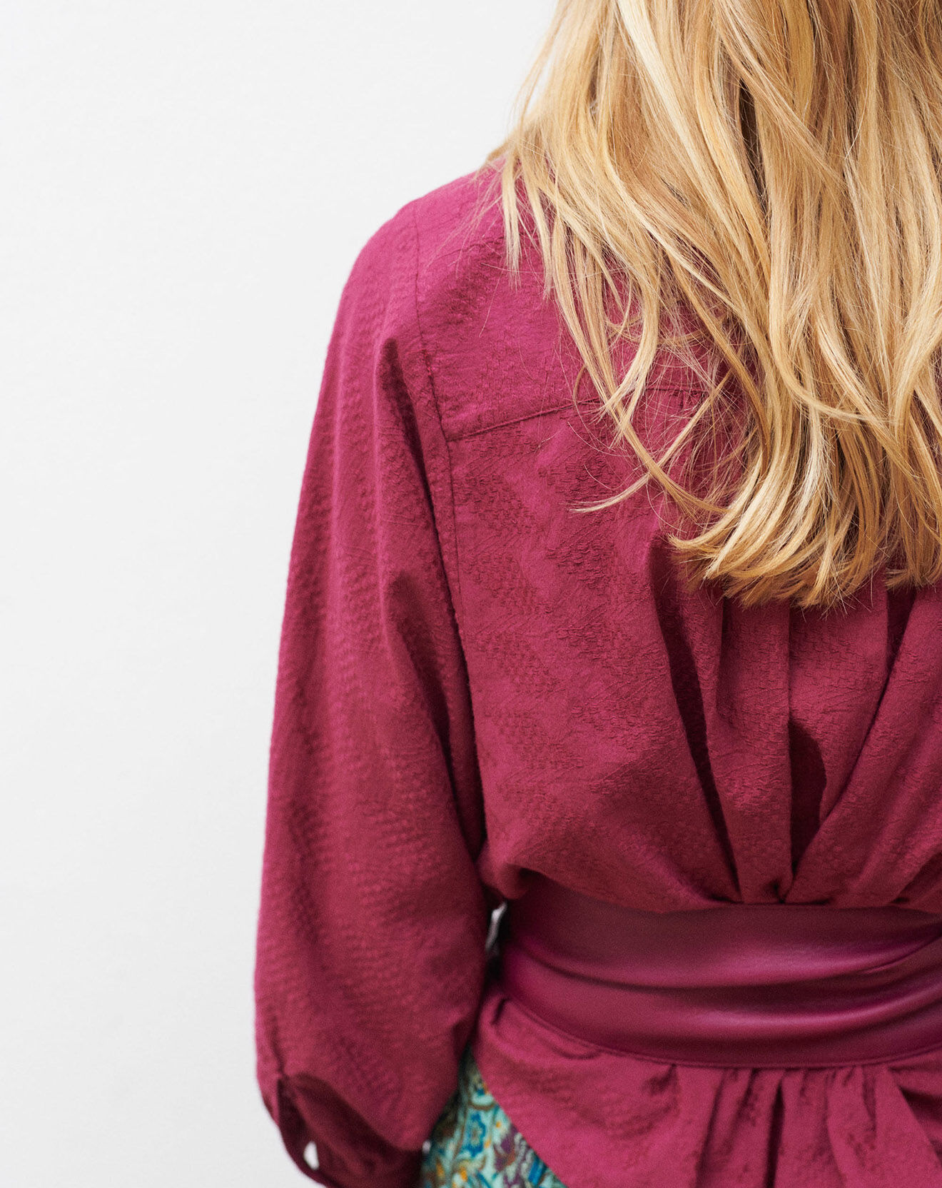 Caroll Blouse Célestine à borderies beaujolais