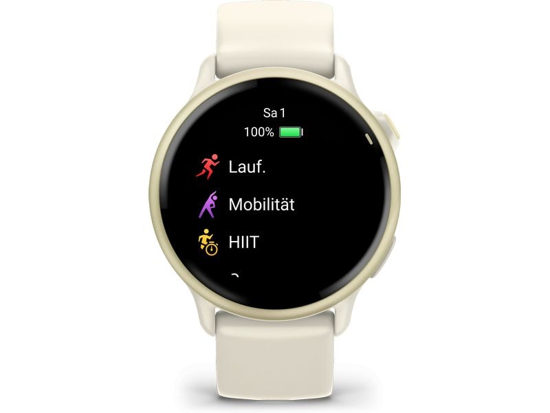 GARMIN GPS-Sportuhr Vivoactive 6 Weiss Sportuhr