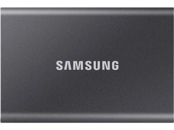 Samsung T7 MU-PC2T0T - SSD - krypteret - 2 TB - ekstern (bærbar) - USB 3.2 Gen 2 (USB-C stikforbindelse) - 256-bit AES - titan grå