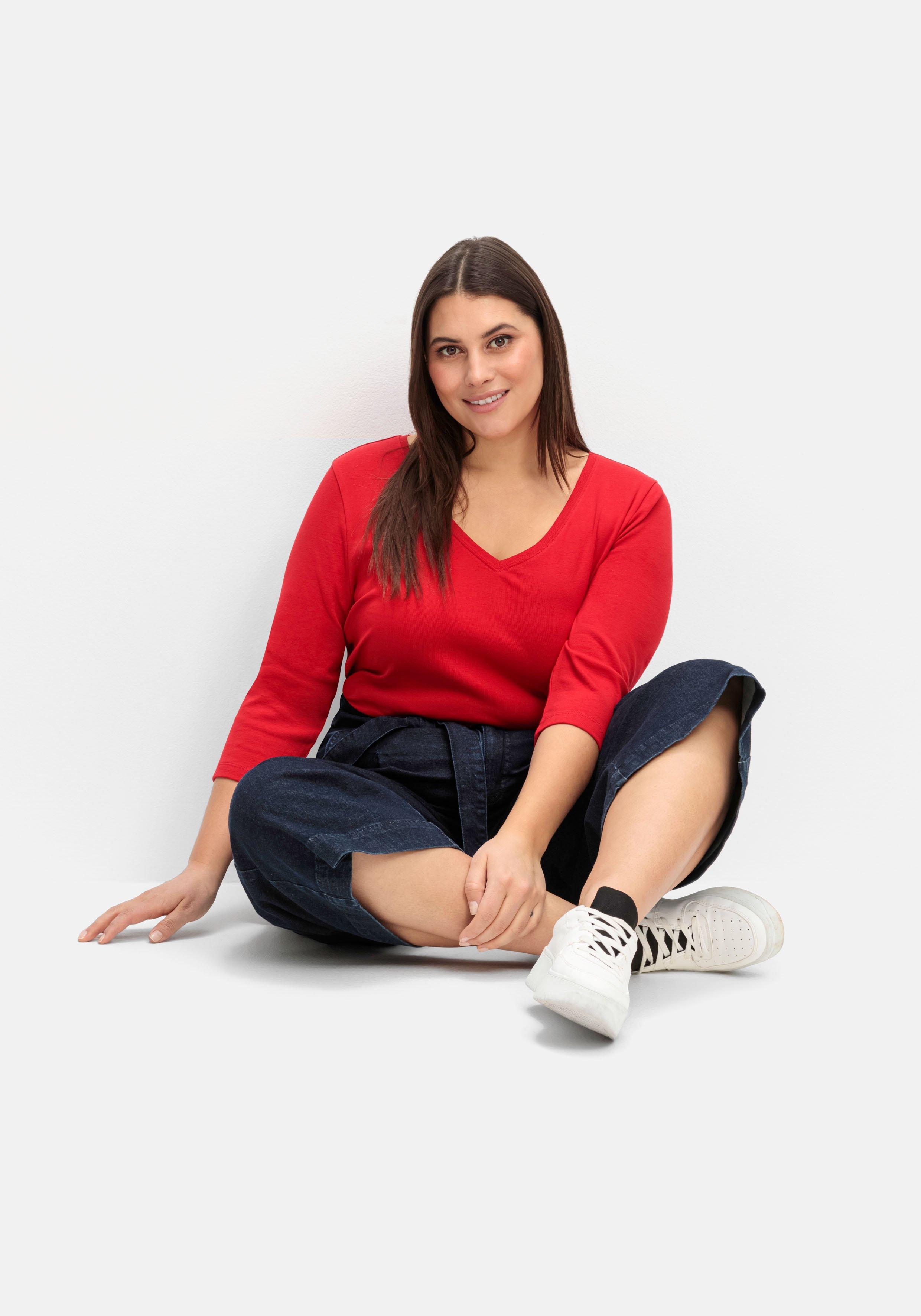 Jeans-Culotte mit High-Waist-Bund und Bindegürtel
