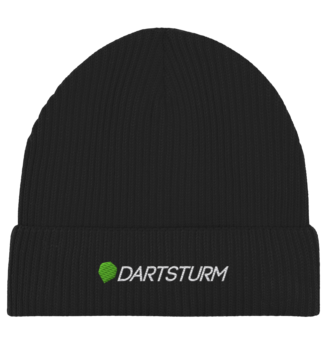 DartSturm - Logo Weiß Fisherman Beanie