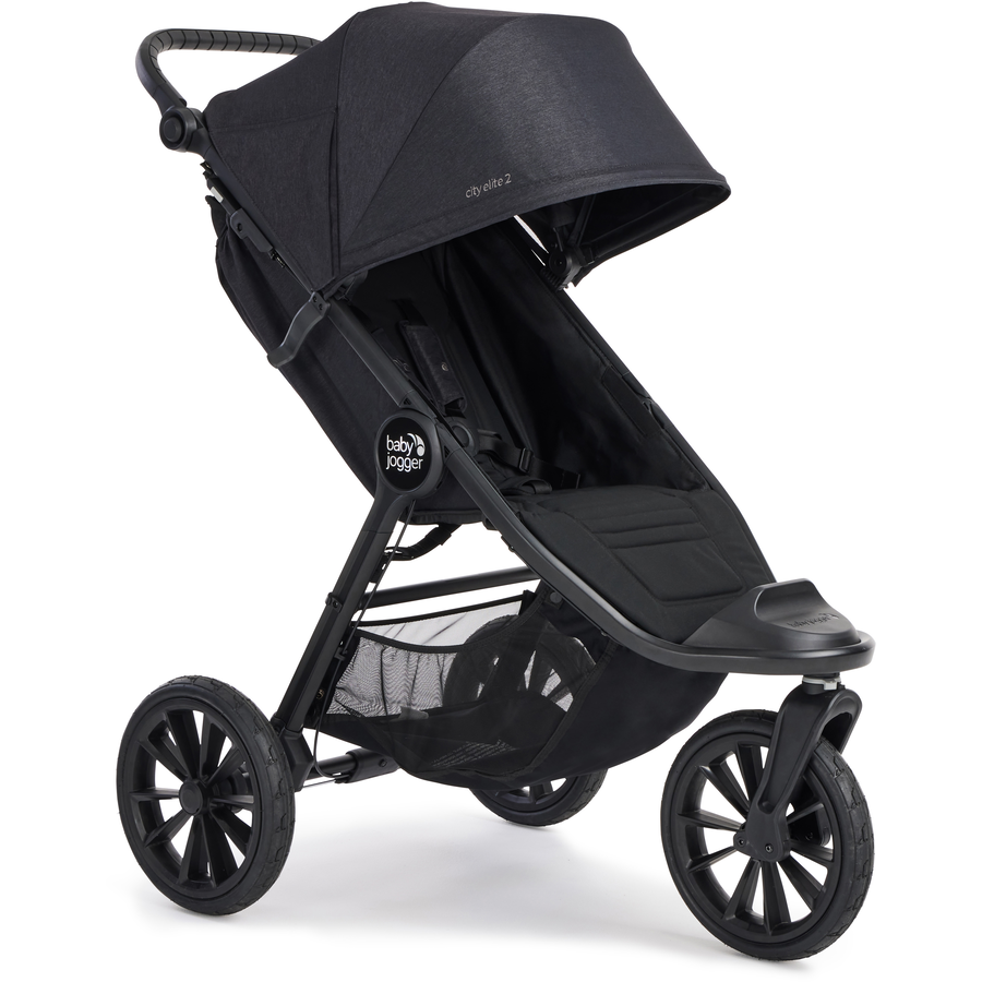 baby jogger Kombi-Kinderwagen City Elite 2 Opulent Black inklusive Babywanne, Sicherheitsbügel und Wetterschutz