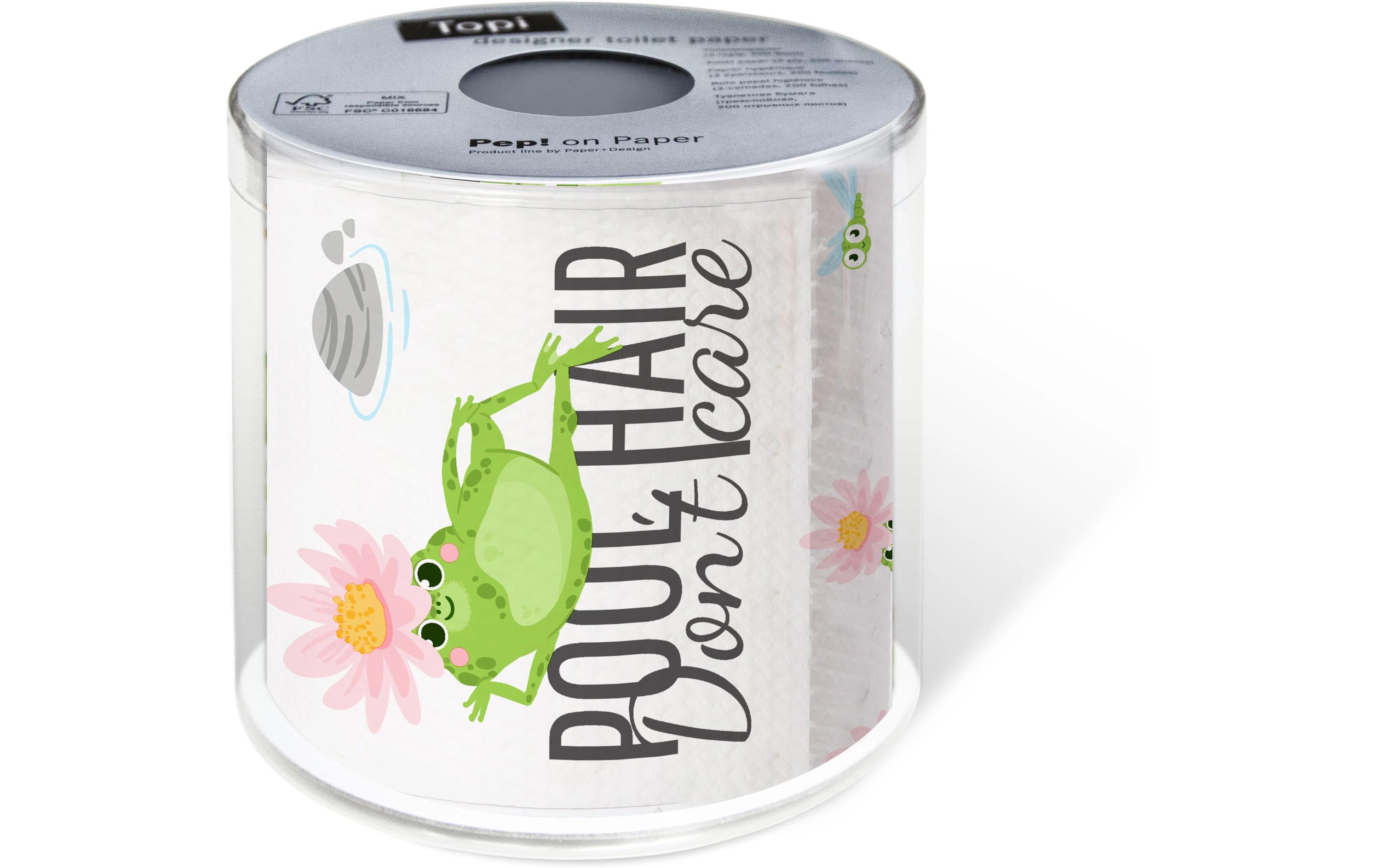 Toilettenpapier Pool Hair Rollen, 3-lagig, MehrfarbigWC Papier mit Motiv