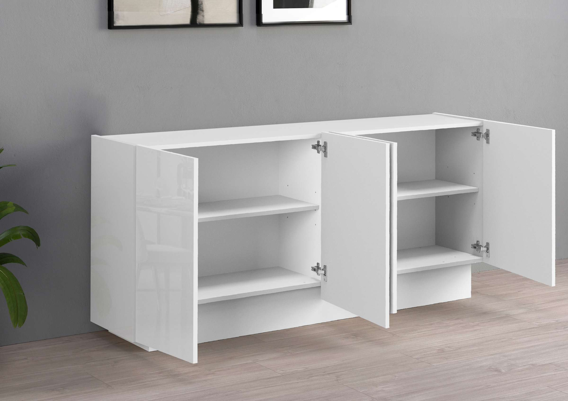 INOSIGN Sideboard »VELA, Sideboard, Breite 160 cm, Design mit schrägen Türen« 1 Stk. tlg. Made in Italy, Masse-B/T/H: 160x35x75,Sideboard, Anrichte, Kommode