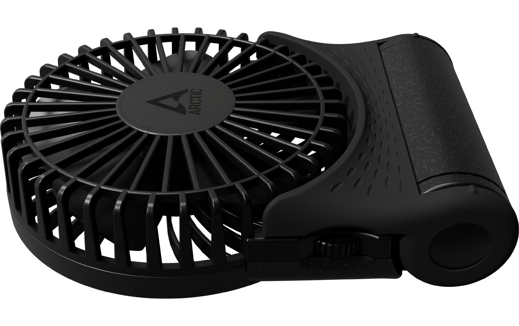 USB-Ventilator Summair2Go SchwarzWiederaufladbarer Taschenventilator mit Standfuss