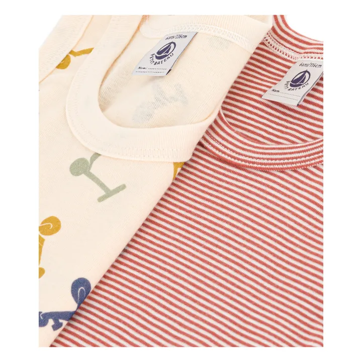 Petit Bateau Lot 2 Débardeurs Trotinettes | Beige