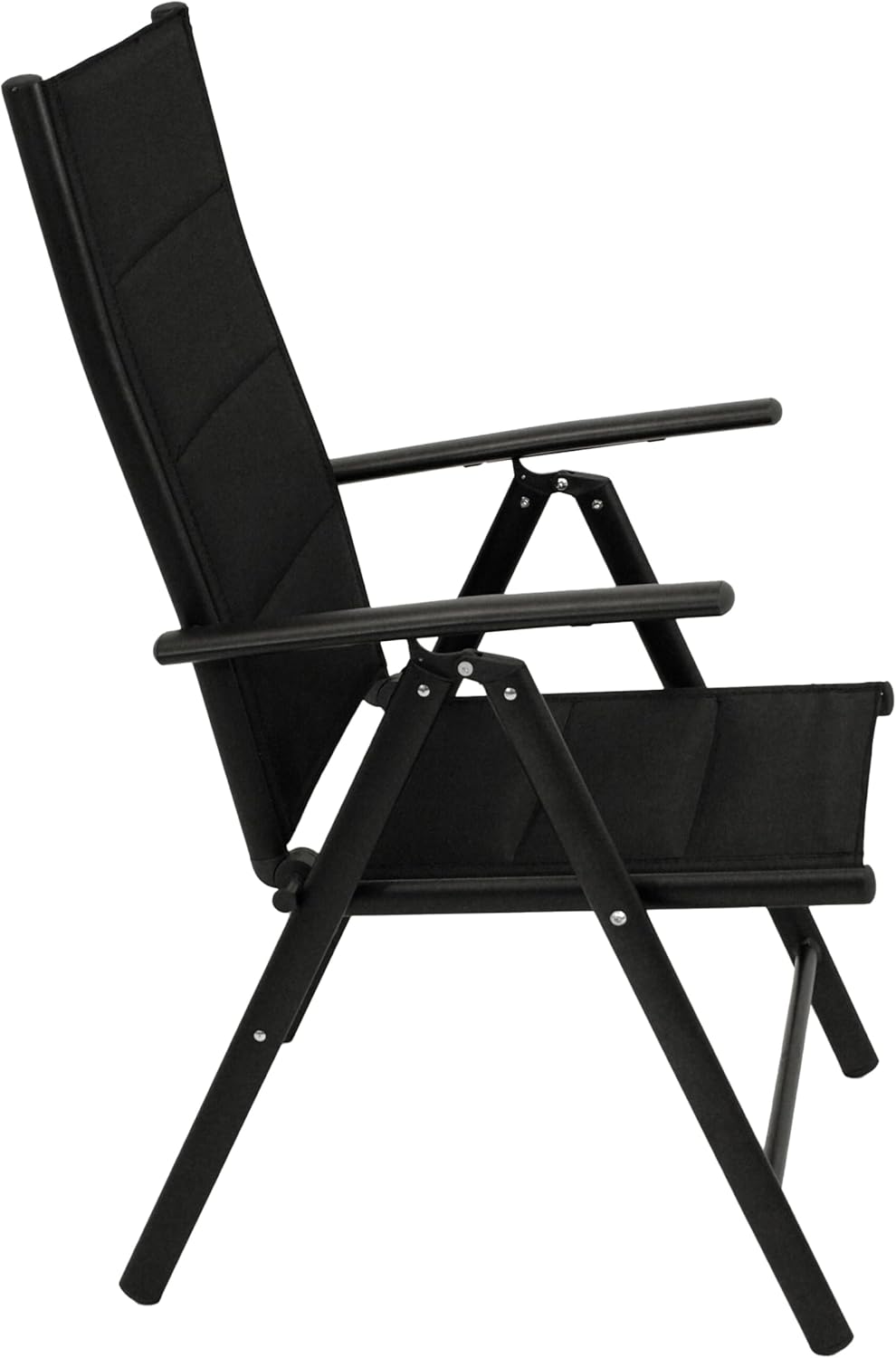 DEGAMO Gartenset Garnitur RIVELLO 9-teilig (8X Klappsessel, 1x Ausziehtisch 150/200x90cm), Alu anthrazit + Akazie geölt