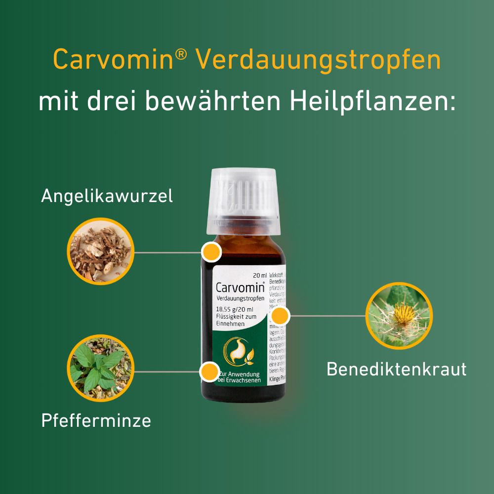 CARVOMIN Verdauungstropfen bei Magen-Darm-Beschwerden