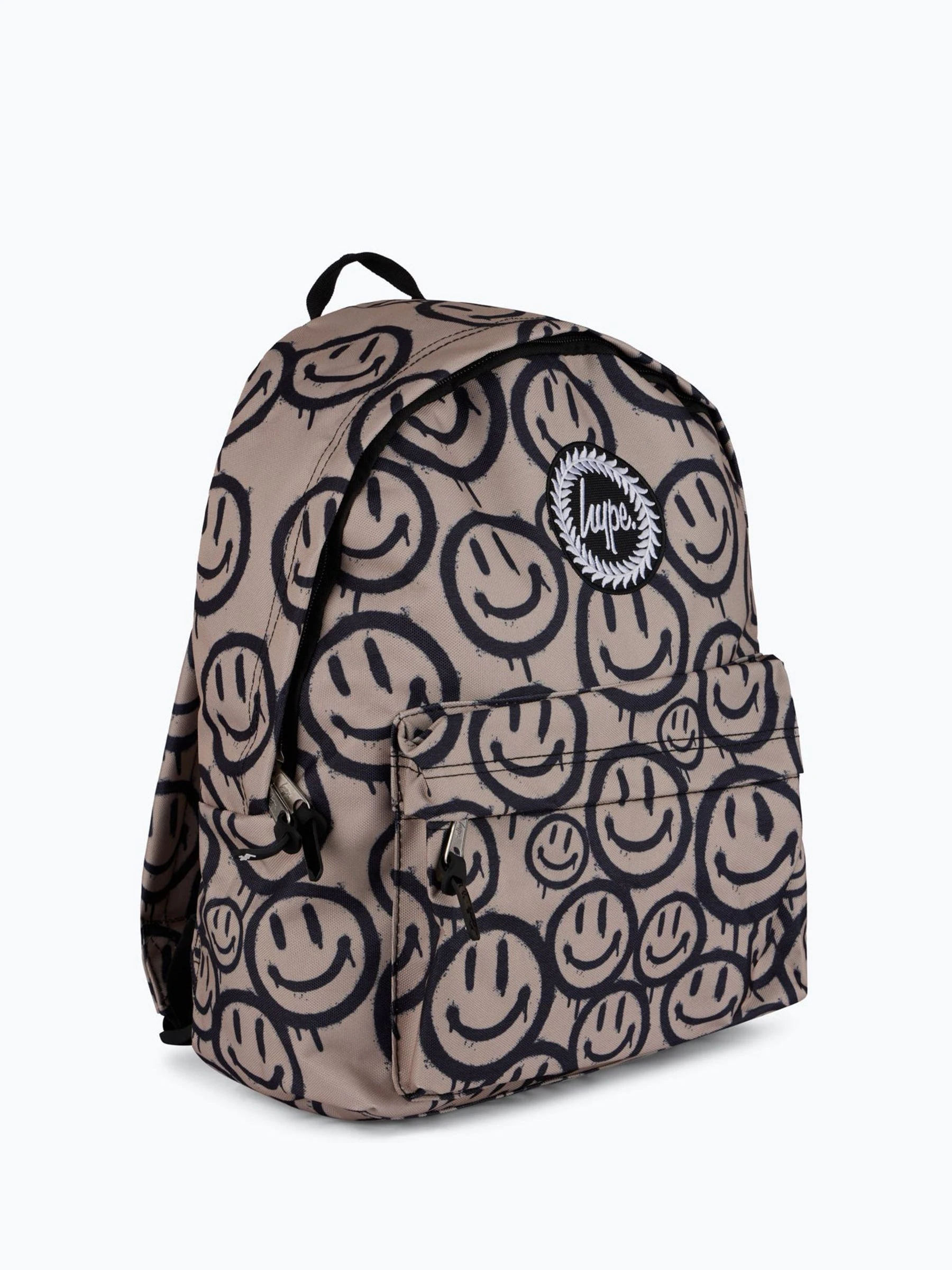 Hype. Unisex Drip Smiley Brown Backpack