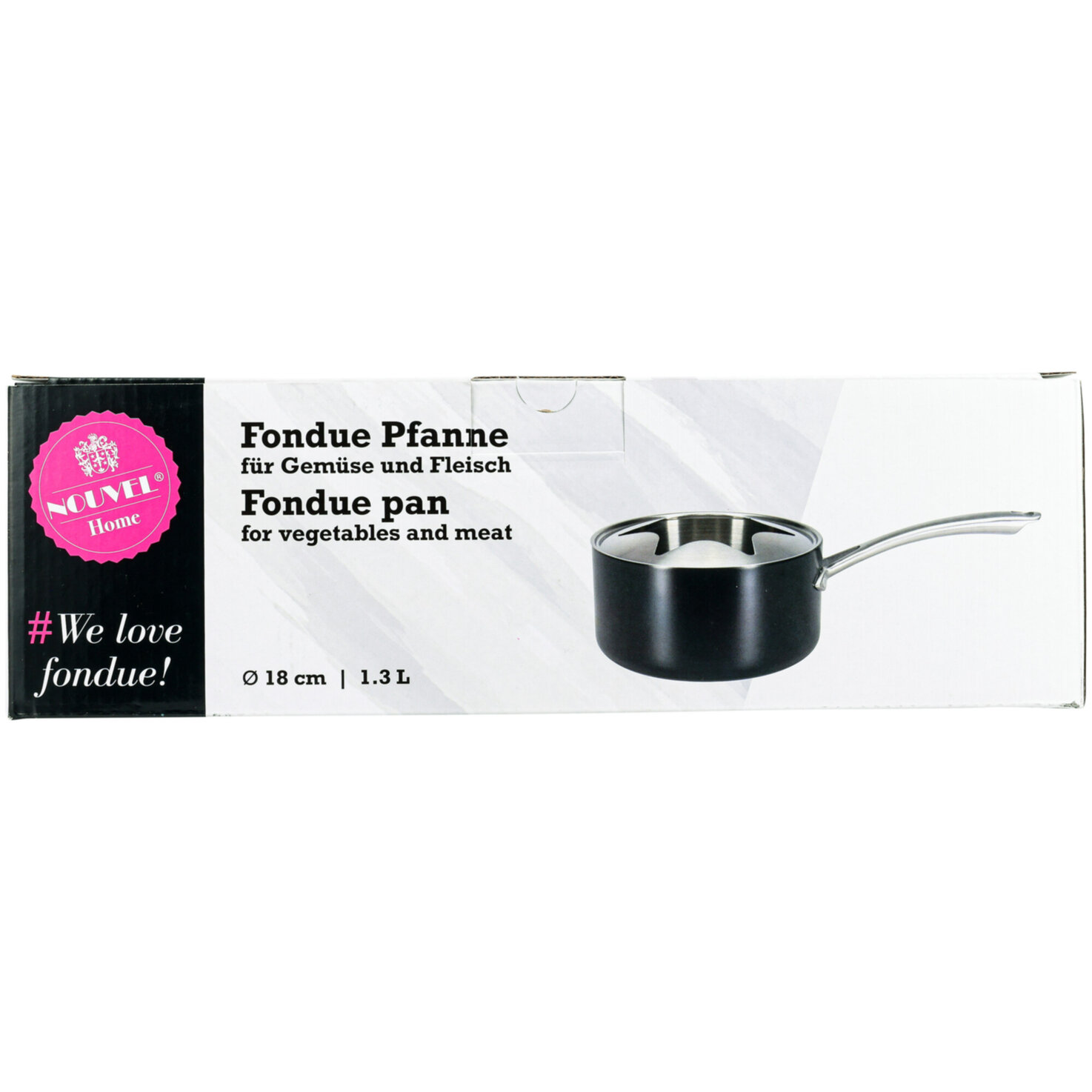 Fondue Pfanne für Gemüse und Fleisch 18cm, 1.3Liter