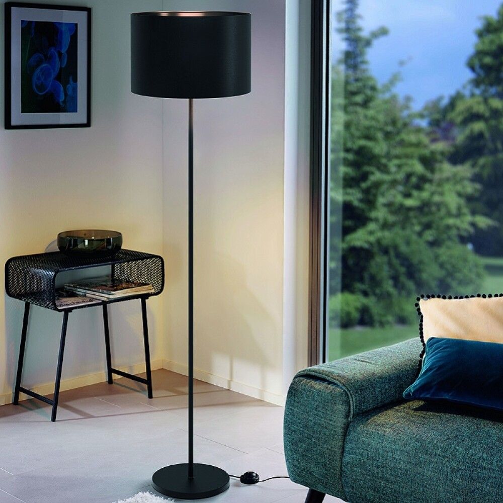 GULVLAMPE EGLO MASERLO 1SVART D38 H151,5 1X40W E2