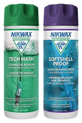 Lessive Tech Wash 300 ml et imperméabilisant Softshell Proof 300 ml