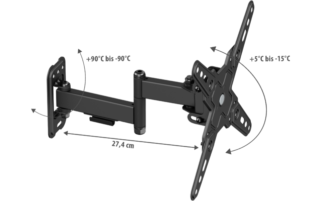 Berger Full-motion TV Wandhalterung für 13 bis 43 Zoll